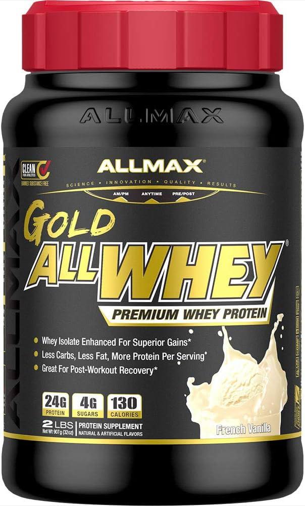 Протеїн сироватковий AllMax Nutrition AllWhey Gold 907 г ( смак ваніль )