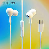 Навушники з мікрофоном Celebrat G6 вкладки пластикові білі, фото 2