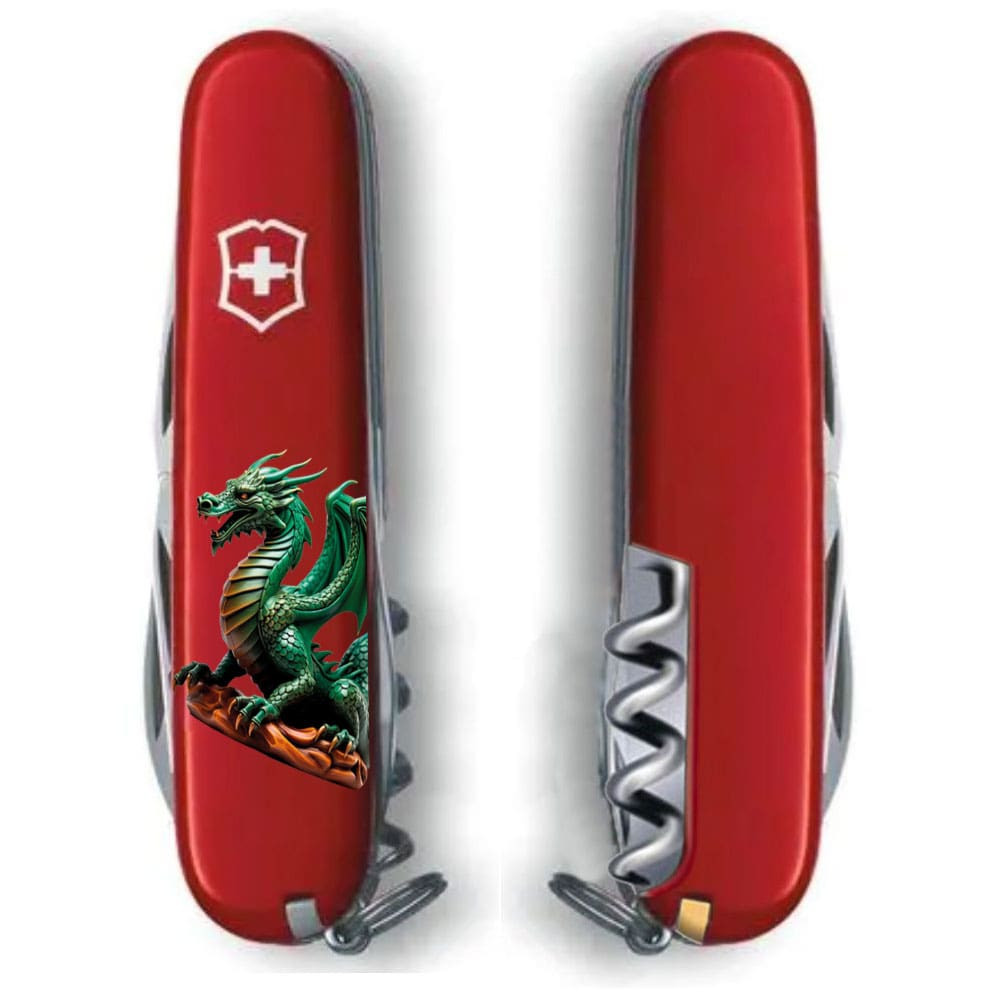 Швейцарський складаний ніж Victorinox SPARTAN ZODIAC Зелений дракон на дереві 1.3603.Z3350u