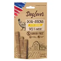 Лакомство DogLover Dog-Sticks Chicken для собак, палочки с курицей, 3 шт по 11 г