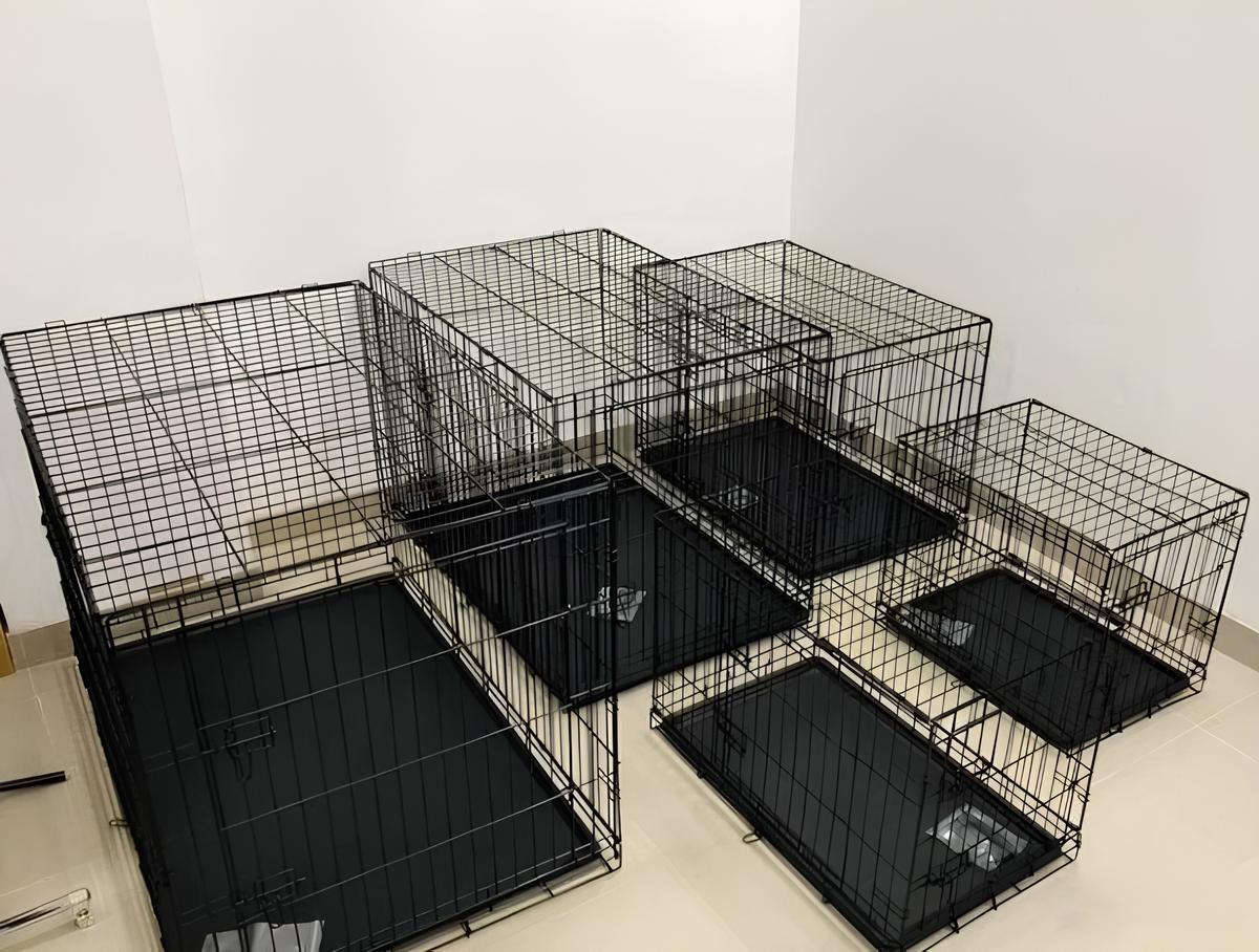 Клітка вольєр переноска для собак металева розкладна Розмір М 60x45x51 см