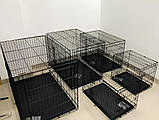 Клітка вольєр переноска для собак металева розкладна Розмір 122x76x83 см, фото 4