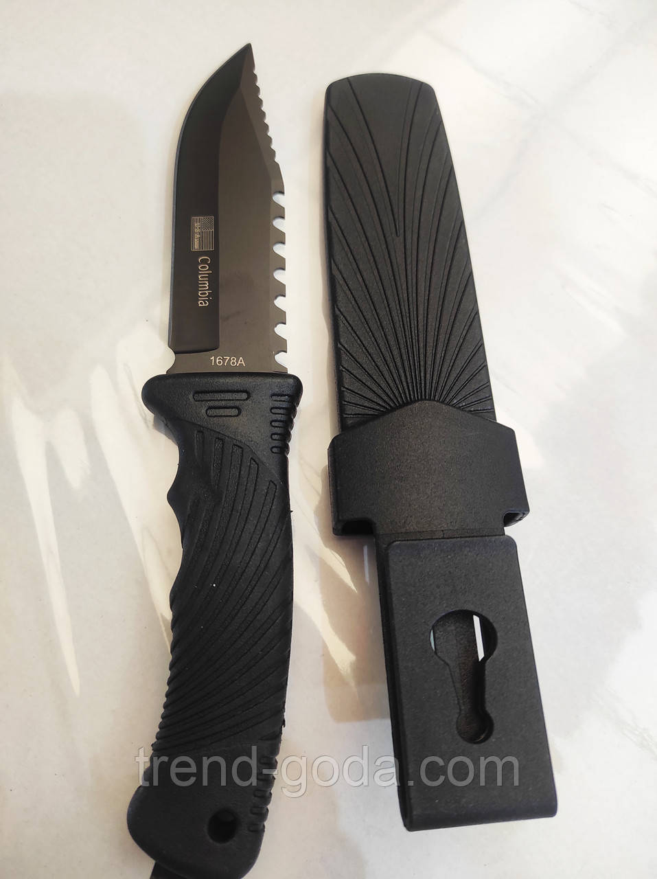 Ніж тактичний мультитул для похідної кухні Мультитул Нож Columbia туристичний в пластиковому чохлі, фото 1