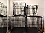Клітка вольєр переноска для собак металева розкладна Розмір 91x60x66 см, фото 4