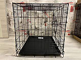 Клітка вольєр переноска для собак металева розкладна Розмір 91x60x66 см, фото 9