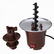 Шоколадний фонтан фондю Chocolate Fondue Fountain Mini TV-68 Коричневий, фото 2