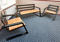 Комплект Троян лофт Z: 2 кресла и диван-скамья разборные