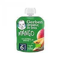 Детское питание GERBER pouche organic mango 90 gr Доставка від 14 днів - Оригинал
