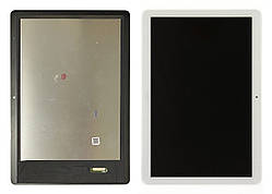 Дисплей для планшета Huawei MediaPad T5 10 Wi-Fi (AGS2-L09/ AGS2-W09) Білий, з перекленим сенсором