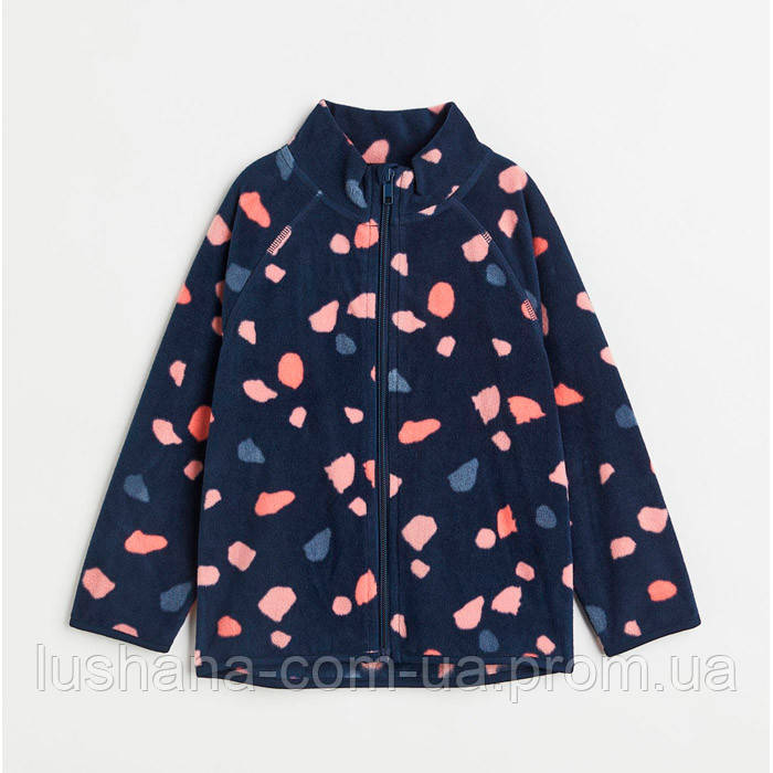 Дитяча флісова кофта кардиган на блискавці H&M на дівчинку 8-10 років - р.134-140