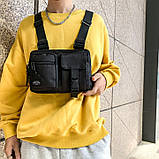 Нагрудна сумка 5008 TOYU BAG чорна, фото 4