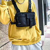 Нагрудна сумка 5008 TOYU BAG чорна, фото 5