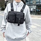 Нагрудна сумка 5008 TOYU BAG чорна, фото 7