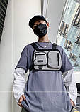 Нагрудна сумка 6013 CHESTBAG сіра, фото 5