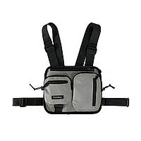 Нагрудна сумка 6013 CHESTBAG сіра