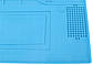 Килимок для паяння та ремонту з магнітами силіконовий термостійкий 390*270. Blue, фото 4