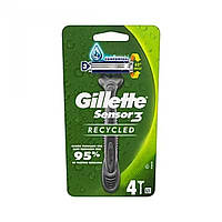 Бритва GILLETTE desechable sensor 3 recycled 4 un Доставка від 14 днів - Оригинал