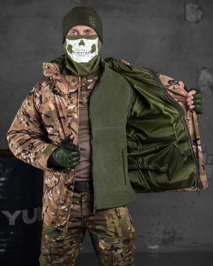 Зимний утепленный тактический бушлат Пиксель, штурмовая военная куртка с капюшоном грета на флисовой подкладке 3XL - фото 3 - id-p2075740794