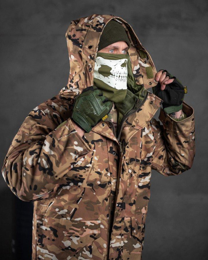 Зимний утепленный тактический бушлат Пиксель, штурмовая военная куртка с капюшоном грета на флисовой подкладке 3XL - фото 7 - id-p2075740794