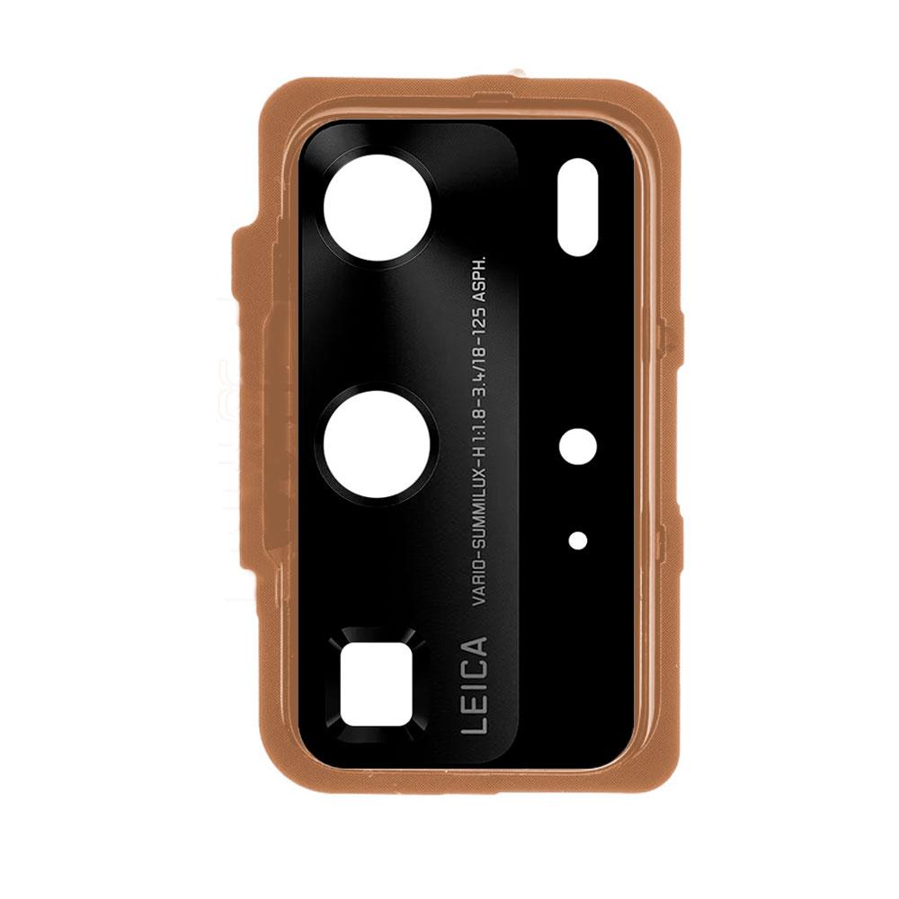 Скло камери для Huawei P40 Pro в рамці (Gold)
