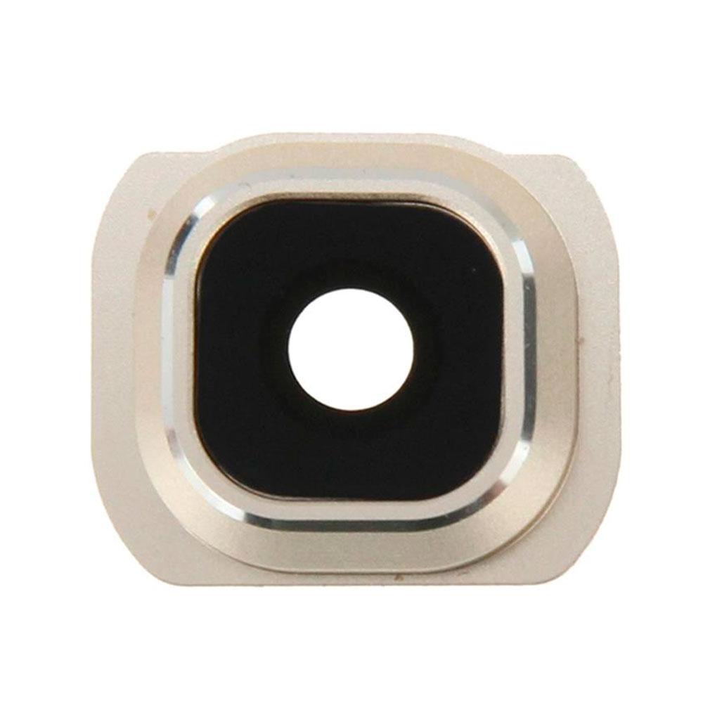 Скло камери для Samsung G920 Galaxy S6 в рамці (Gold)