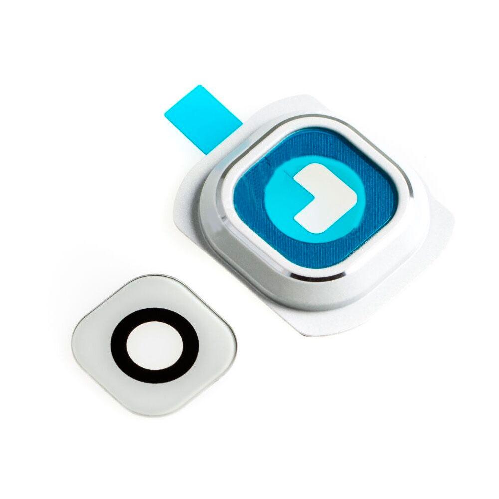 Скло камери для Samsung G920 Galaxy S6 в рамці (White)