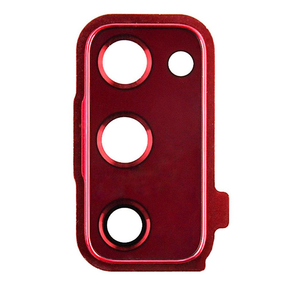 Скло камери для Samsung G780 Galaxy S20 FE в рамці (Сloud red)