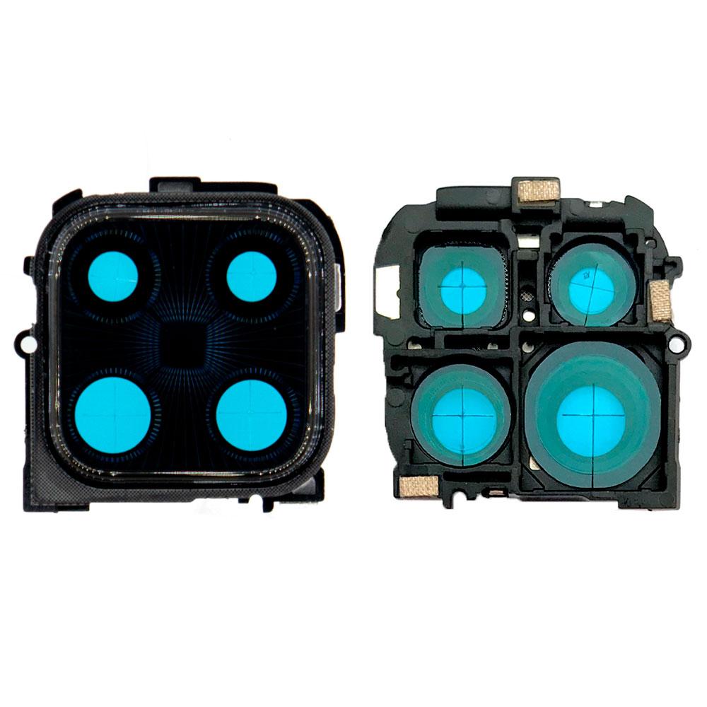 Скло камери для Xiaomi Redmi Note 9 Pro в рамці для версії Tropical green