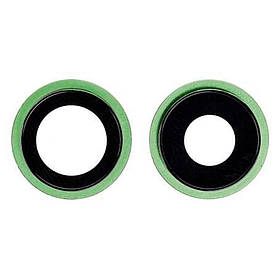 Скло камери для iPhone 12 mini в рамці (Green) (Original)