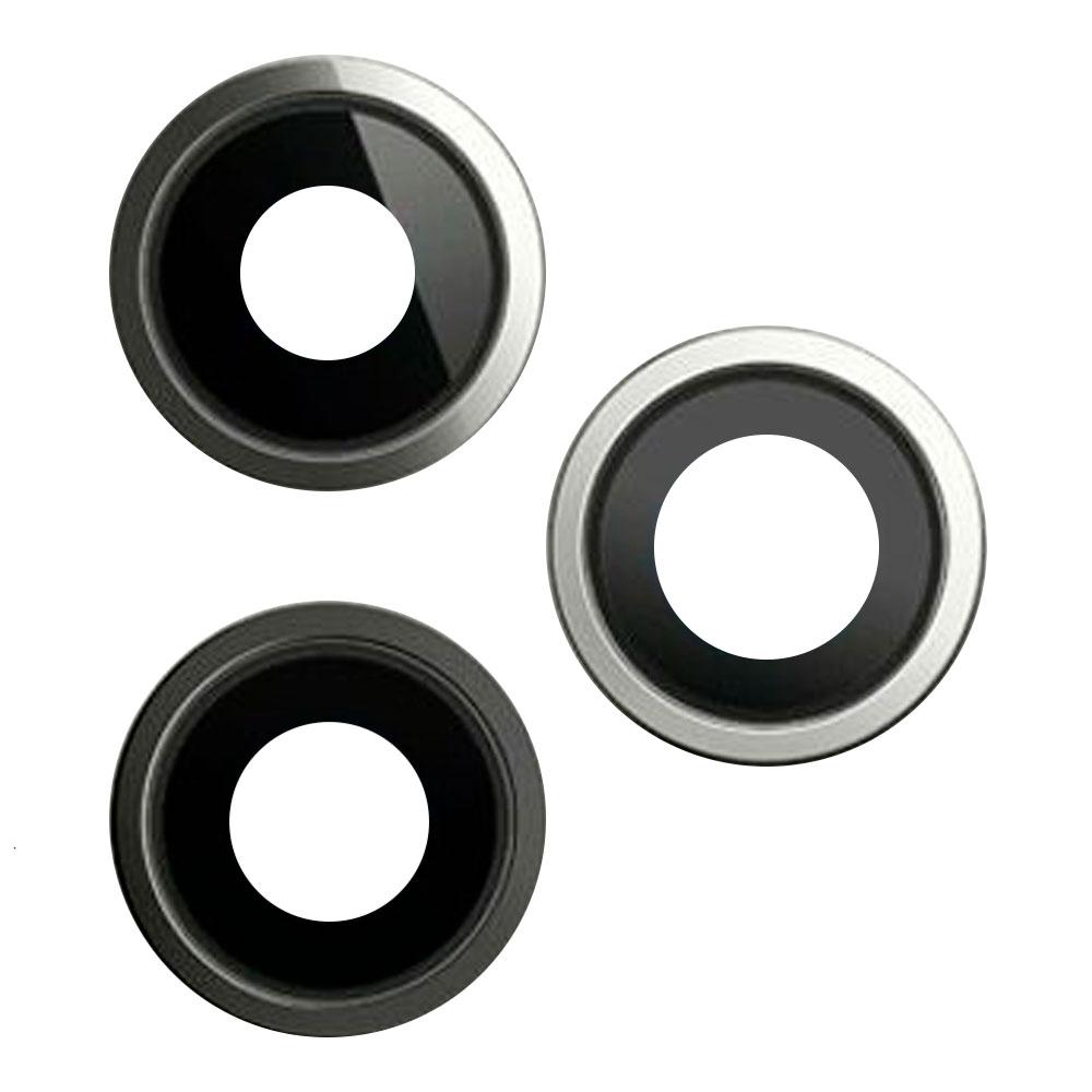 Скло камери для iPhone 12 Pro Max в рамці (Silver) (Original)