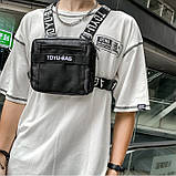 Нагрудна сумка 6017 TOYU BAG чорна, фото 4