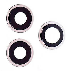 Скло камери для iPhone 12 Pro в рамці (Silver) (Original)