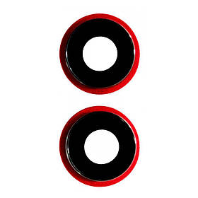 Скло камери для iPhone 11 в рамці (Red)
