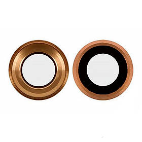 Скло камери для iPhone 6 Plus в рамці (Gold)