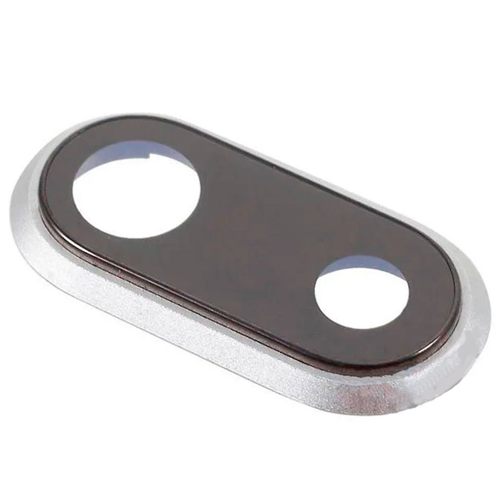 Скло камери для iPhone 8 Plus в рамці (Silver)