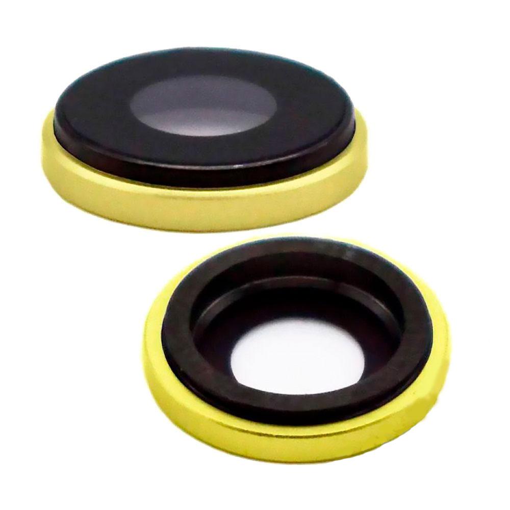 Скло камери для iPhone Xr в рамці (Yellow) (Original)
