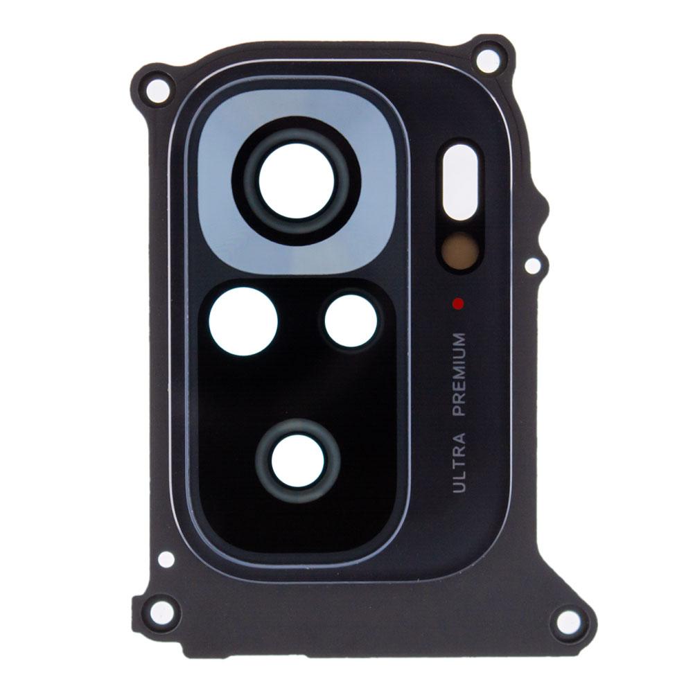 Скло камери для Xiaomi Redmi Note 10S в рамці (Onyx gray) (Original)