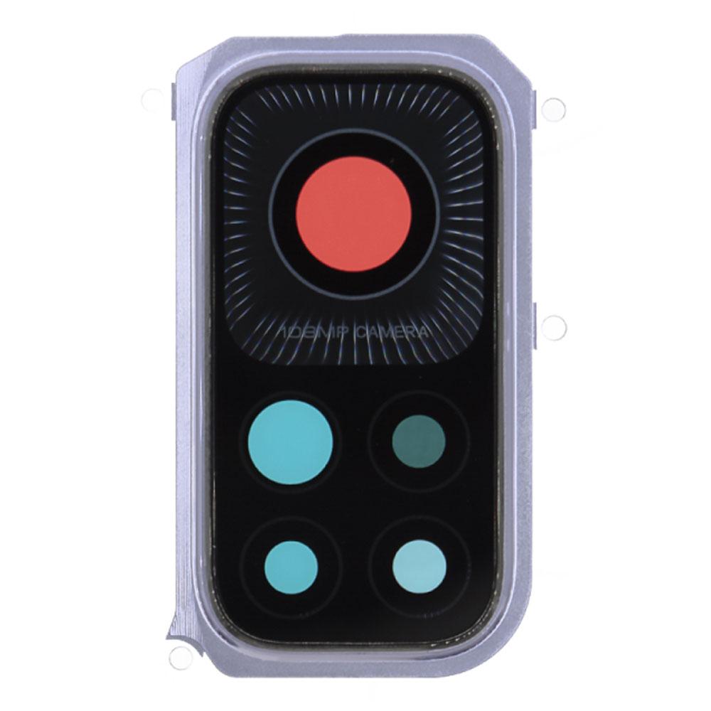 Скло камери для Xiaomi Mi 10T Pro 5G в рамці (Silver) (Original)