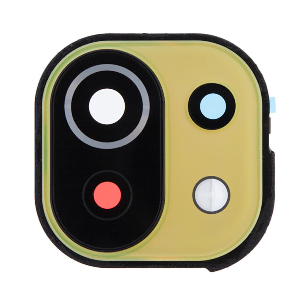 Скло камери для Xiaomi Mi 11 Lite 5G в рамці (Yellow) (Original)