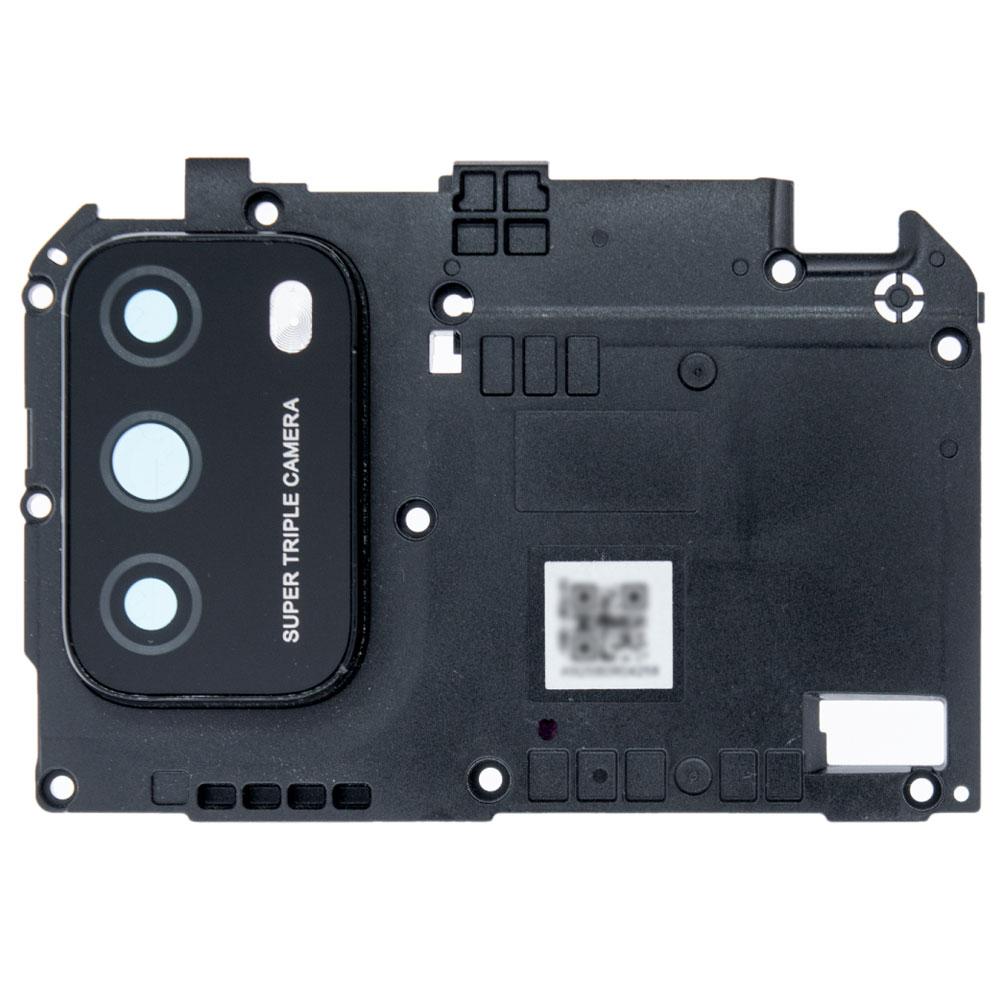 Скло камери для Xiaomi Poco M3 в рамці (Black)