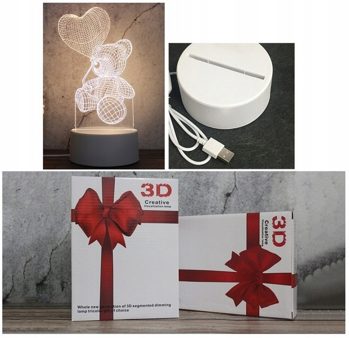 3D нічник до святого Валентина