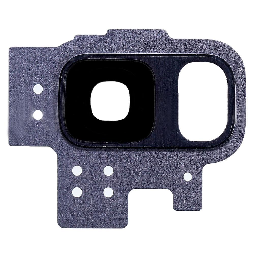 Скло камери для Samsung G960 Galaxy S9 в рамці (Coral blue)