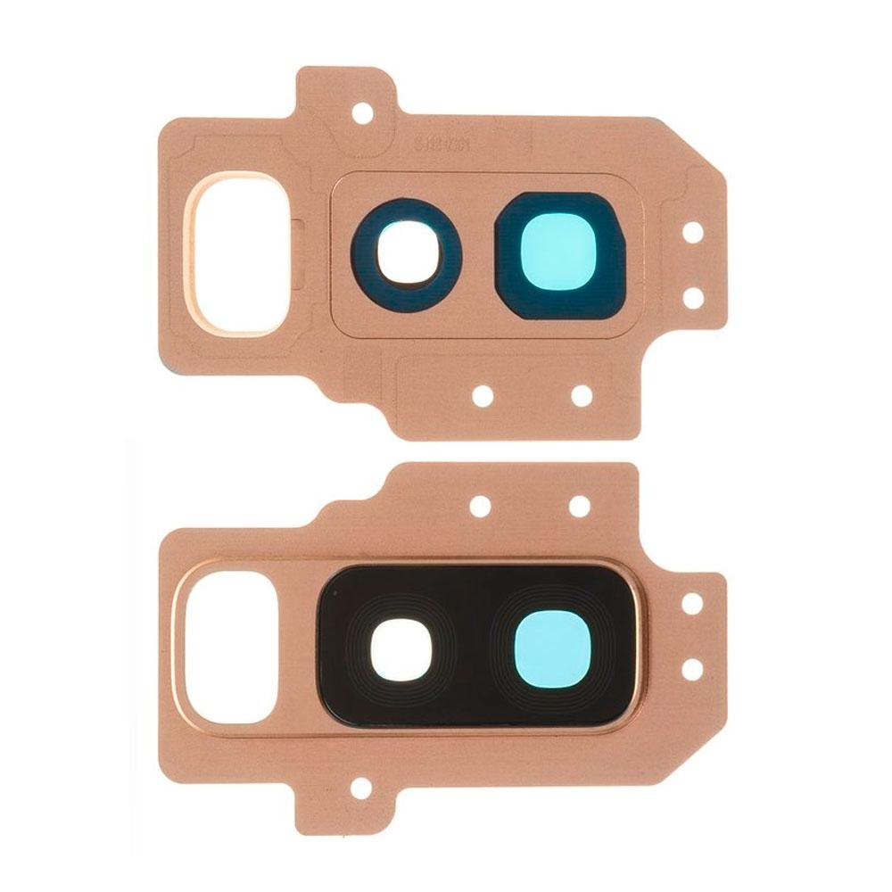 Скло камери для Samsung G965 Galaxy S9 Plus в рамці (Sunrise gold)