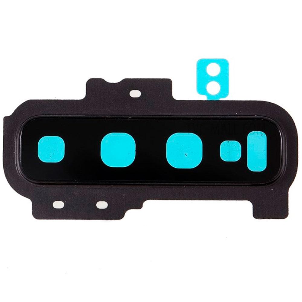 Скло камери для Samsung G975 Galaxy S10 Plus в рамці (Black) (Original)