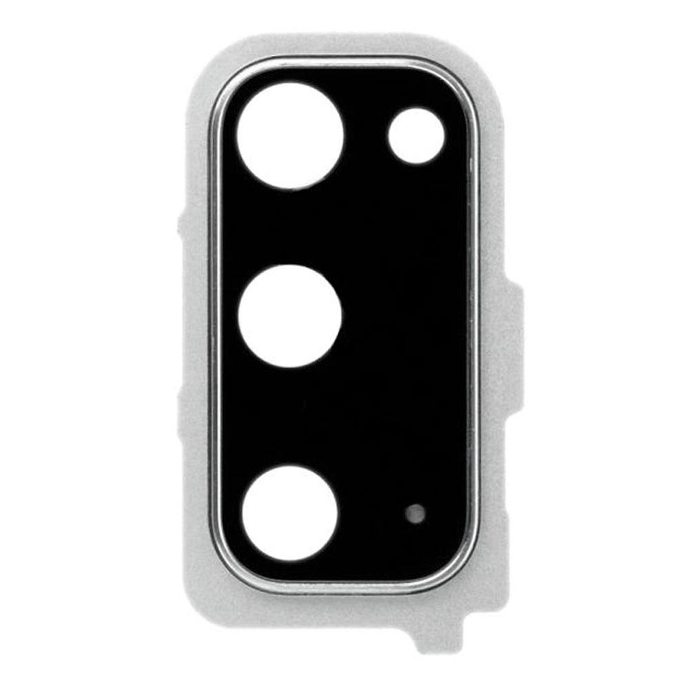 Скло камери для Samsung G980 Galaxy S20 в рамці (White) (Original)