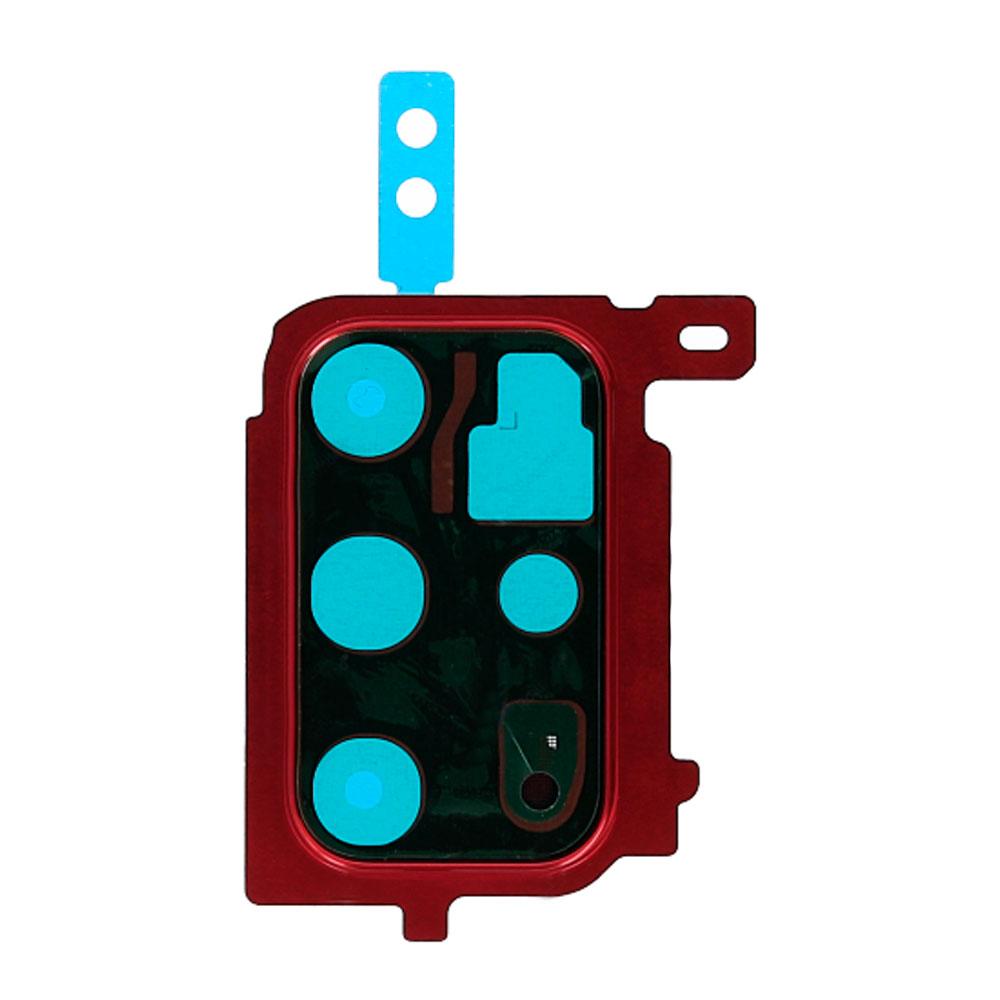 Скло камери для Samsung G985 Galaxy S20 Plus в рамці (Aura red) (Original)