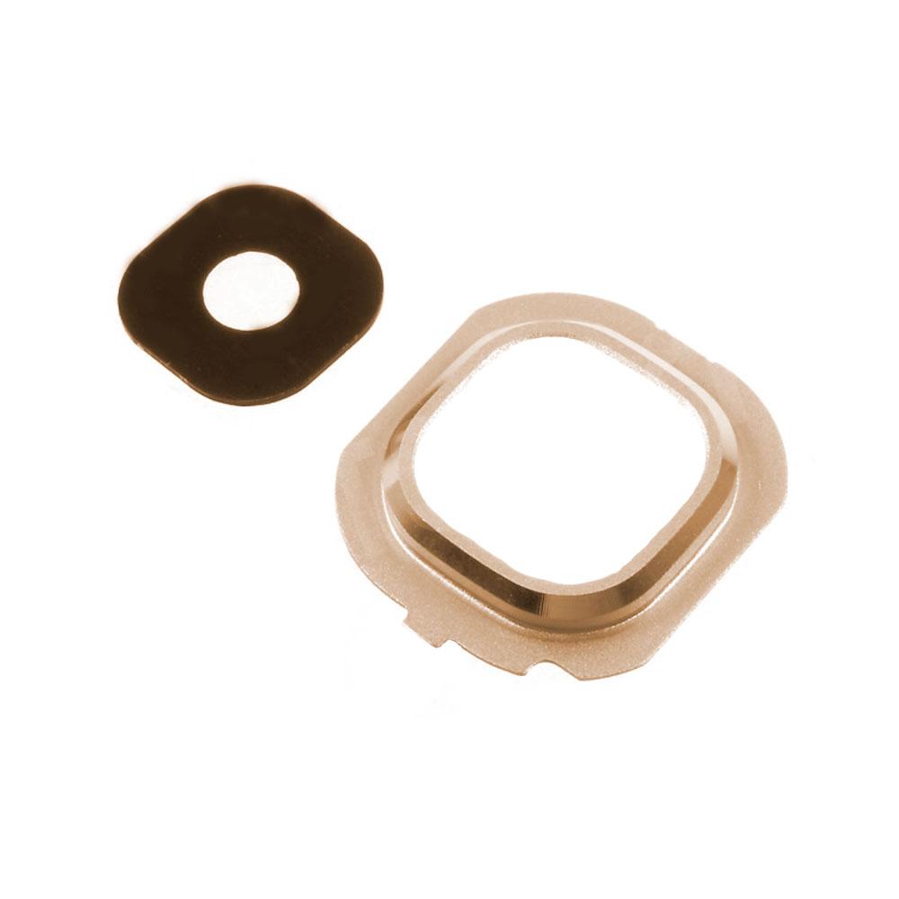 Скло камери для Samsung J710 Galaxy J7 (2016) / J510 Galaxy J5 (2016) в рамці (Gold)