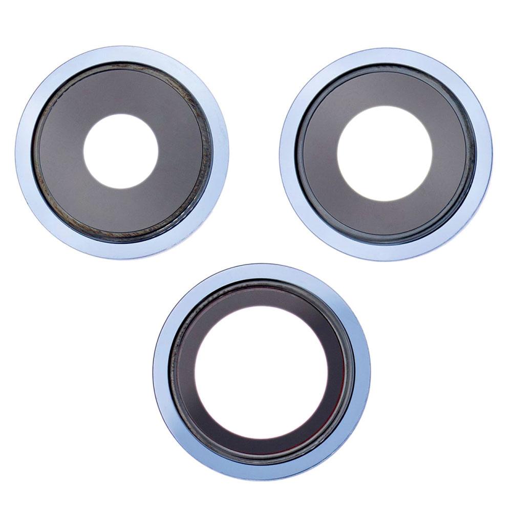 Скло камери для iPhone 13 Pro Max в рамці (Sierra blue) (Original)