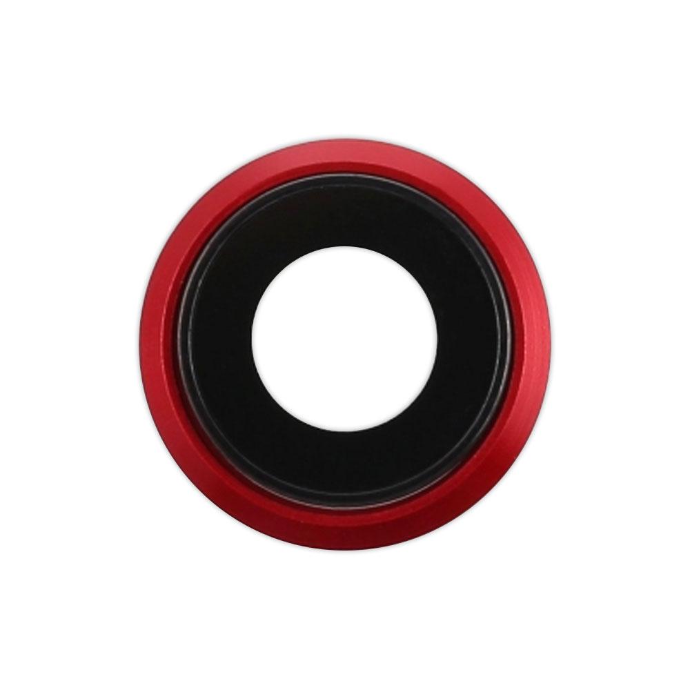 Скло камери для iPhone SE (2020) в рамці (Red)