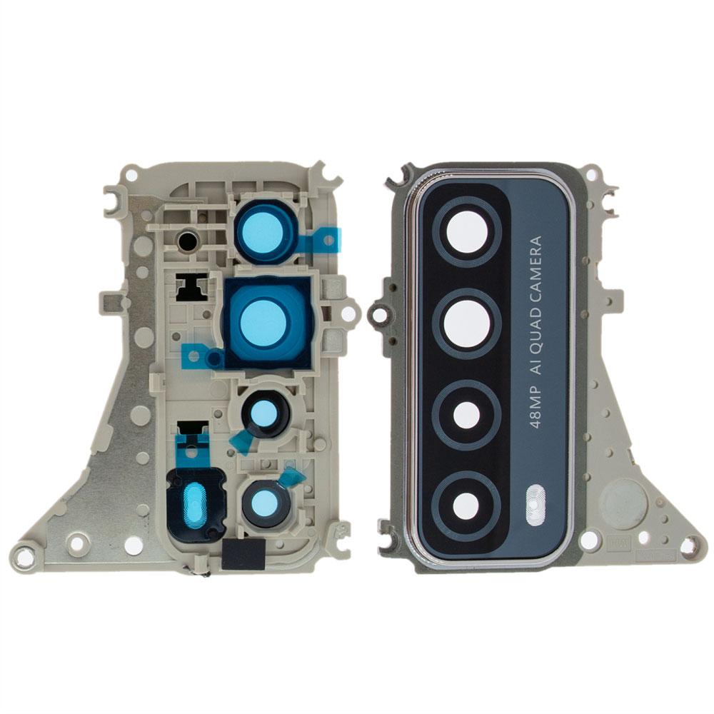 Скло камери для Huawei P Smart (2021) в рамці (Gold) (Original)